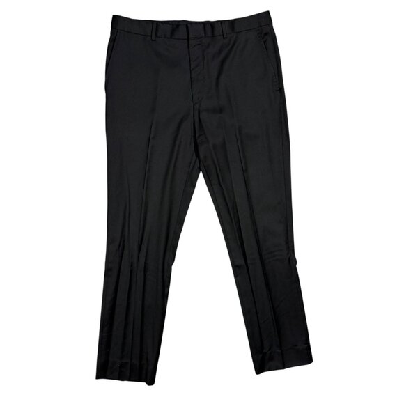 Hugo Boss Dress Pants Aeron/Hamen Wool Trousers Black 34x31 - Picture 1 of 9